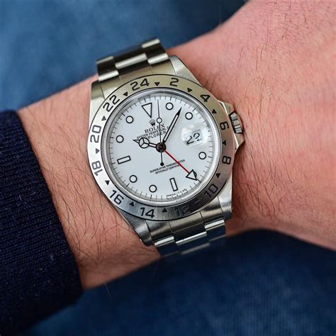 rolex explorer ii white on wrist|rolex explorer 2 polar dial.